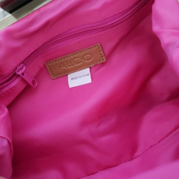 Aldo Y2K Beige Slouchy Ruched Top Shoulder Pouch Mini Bag - Picture 5 of 13